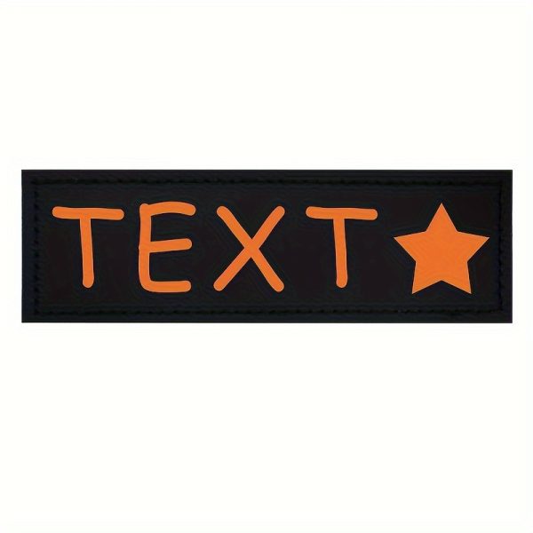 [Custom] 2pcs/Lot Multi-Color Font Pet Harness Patch Paw Print Crown Heart Bone Bow Flower Icon Custom Name 9 Colors Available Lead Additions Dog Chest Harness Additions Outing Supplies