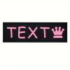 [Custom] 2pcs/Lot Multi-Color Font Pet Harness Patch Paw Print Crown Heart Bone Bow Flower Icon Custom Name 9 Colors Available Lead Additions Dog Chest Harness Additions Outing Supplies