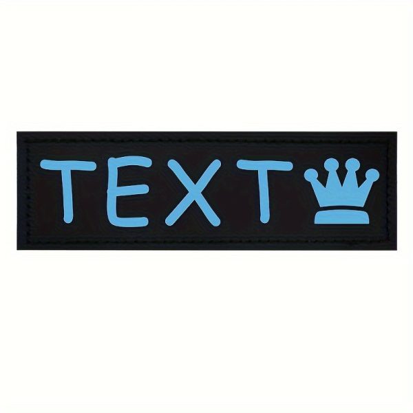 [Custom] 2pcs/Lot Multi-Color Font Pet Harness Patch Paw Print Crown Heart Bone Bow Flower Icon Custom Name 9 Colors Available Lead Additions Dog Chest Harness Additions Outing Supplies