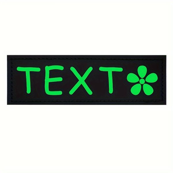 [Custom] 2pcs/Lot Multi-Color Font Pet Harness Patch Paw Print Crown Heart Bone Bow Flower Icon Custom Name 9 Colors Available Lead Additions Dog Chest Harness Additions Outing Supplies