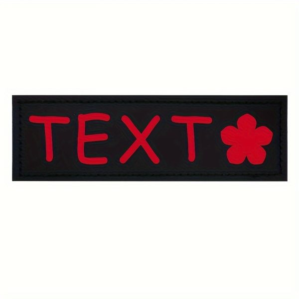 [Custom] 2pcs/Lot Multi-Color Font Pet Harness Patch Paw Print Crown Heart Bone Bow Flower Icon Custom Name 9 Colors Available Lead Additions Dog Chest Harness Additions Outing Supplies