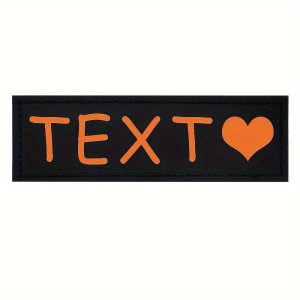 [Custom] 2pcs/Lot Multi-Color Font Pet Harness Patch Paw Print Crown Heart Bone Bow Flower Icon Custom Name 9 Colors Available Lead Additions Dog Chest Harness Additions Outing Supplies