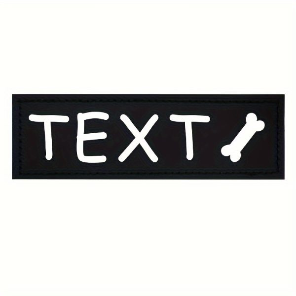 [Custom] 2pcs/Lot Multi-Color Font Pet Harness Patch Paw Print Crown Heart Bone Bow Flower Icon Custom Name 9 Colors Available Lead Additions Dog Chest Harness Additions Outing Supplies
