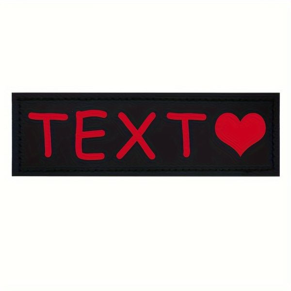[Custom] 2pcs/Lot Multi-Color Font Pet Harness Patch Paw Print Crown Heart Bone Bow Flower Icon Custom Name 9 Colors Available Lead Additions Dog Chest Harness Additions Outing Supplies