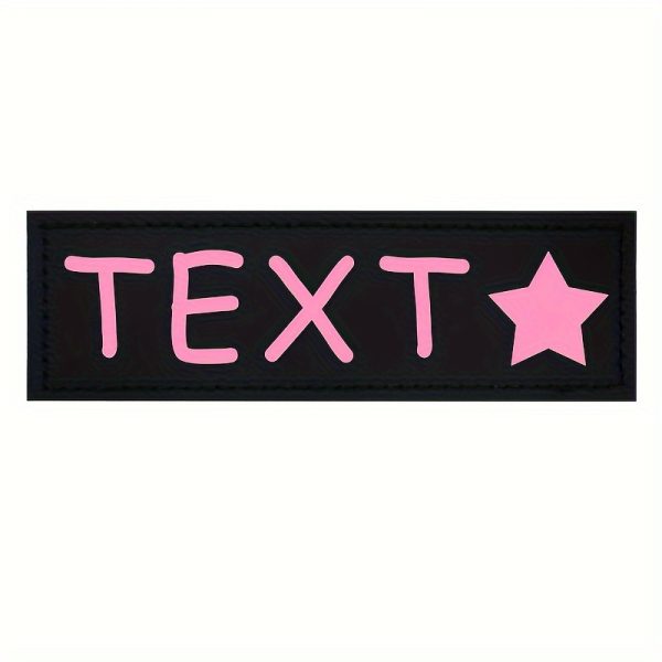[Custom] 2pcs/Lot Multi-Color Font Pet Harness Patch Paw Print Crown Heart Bone Bow Flower Icon Custom Name 9 Colors Available Lead Additions Dog Chest Harness Additions Outing Supplies