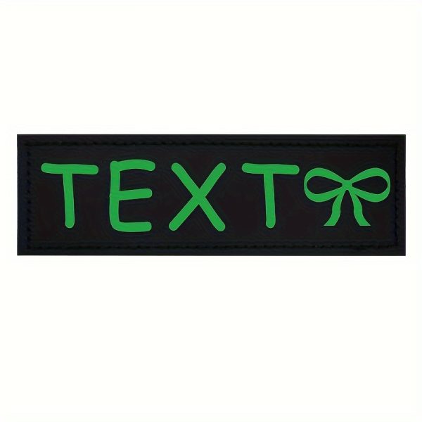 [Custom] 2pcs/Lot Multi-Color Font Pet Harness Patch Paw Print Crown Heart Bone Bow Flower Icon Custom Name 9 Colors Available Lead Additions Dog Chest Harness Additions Outing Supplies