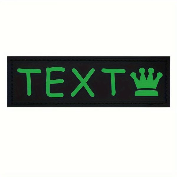 [Custom] 2pcs/Lot Multi-Color Font Pet Harness Patch Paw Print Crown Heart Bone Bow Flower Icon Custom Name 9 Colors Available Lead Additions Dog Chest Harness Additions Outing Supplies