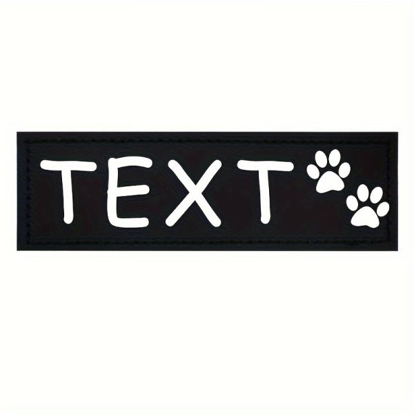 [Custom] 2pcs/Lot Multi-Color Font Pet Harness Patch Paw Print Crown Heart Bone Bow Flower Icon Custom Name 9 Colors Available Lead Additions Dog Chest Harness Additions Outing Supplies