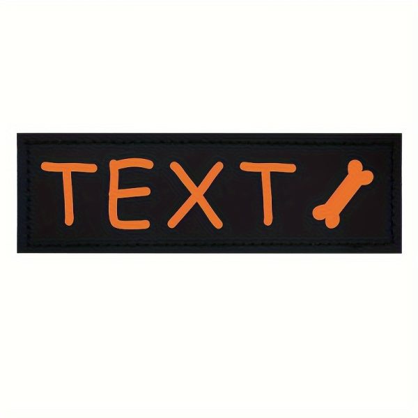 [Custom] 2pcs/Lot Multi-Color Font Pet Harness Patch Paw Print Crown Heart Bone Bow Flower Icon Custom Name 9 Colors Available Lead Additions Dog Chest Harness Additions Outing Supplies
