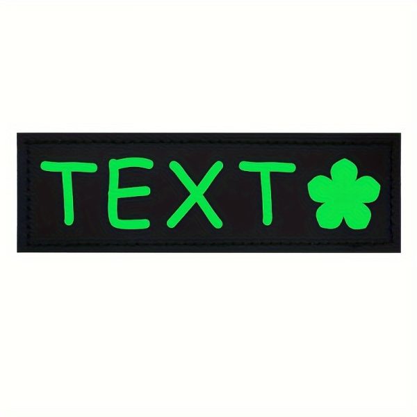 [Custom] 2pcs/Lot Multi-Color Font Pet Harness Patch Paw Print Crown Heart Bone Bow Flower Icon Custom Name 9 Colors Available Lead Additions Dog Chest Harness Additions Outing Supplies