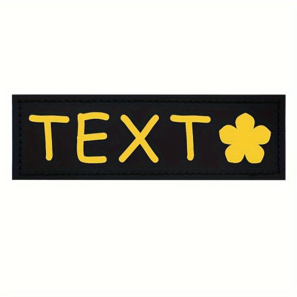 [Custom] 2pcs/Lot Multi-Color Font Pet Harness Patch Paw Print Crown Heart Bone Bow Flower Icon Custom Name 9 Colors Available Lead Additions Dog Chest Harness Additions Outing Supplies