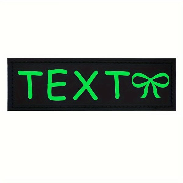 [Custom] 2pcs/Lot Multi-Color Font Pet Harness Patch Paw Print Crown Heart Bone Bow Flower Icon Custom Name 9 Colors Available Lead Additions Dog Chest Harness Additions Outing Supplies