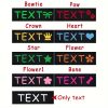 [Custom] 2pcs/Lot Multi-Color Font Pet Harness Patch Paw Print Crown Heart Bone Bow Flower Icon Custom Name 9 Colors Available Lead Additions Dog Chest Harness Additions Outing Supplies
