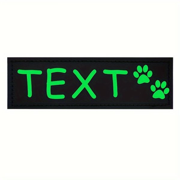 [Custom] 2pcs/Lot Multi-Color Font Pet Harness Patch Paw Print Crown Heart Bone Bow Flower Icon Custom Name 9 Colors Available Lead Additions Dog Chest Harness Additions Outing Supplies