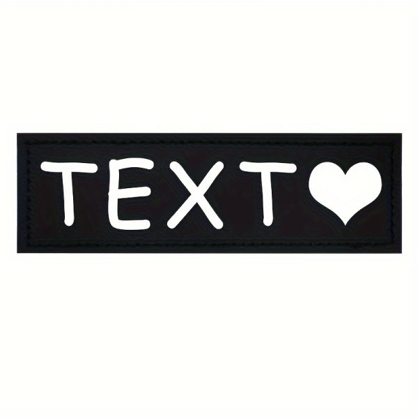 [Custom] 2pcs/Lot Multi-Color Font Pet Harness Patch Paw Print Crown Heart Bone Bow Flower Icon Custom Name 9 Colors Available Lead Additions Dog Chest Harness Additions Outing Supplies
