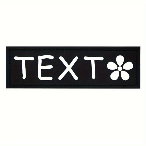 [Custom] 2pcs/Lot Multi-Color Font Pet Harness Patch Paw Print Crown Heart Bone Bow Flower Icon Custom Name 9 Colors Available Lead Additions Dog Chest Harness Additions Outing Supplies