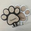Personalized Dog Wall Hook | Paw Print - Custom Carved Name/Date/Text Suitable for Collar & Coat Hanger, Wood Pet Memorial Gift, Durable Hanging Hook for Coats, Collars, Keys - for Entryway,, Pet Store Display