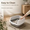 AAA+ Switchable Open/Semi-Enclosed Cat Litter Box, Extra Large Jumbo Size for Multi-Cat Households, Splash-Proof and Anti-Tracking, Dual-Mode Over-the-Top Litter Pan, Low-Entry for Easy Cleaning, Suitable for Adult and Senior Cats