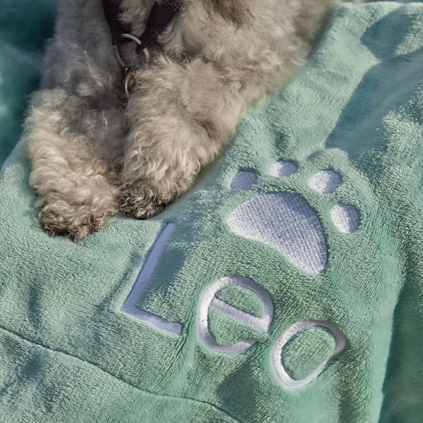 product-fancy-02a2a7c0-c0d7-4697-b254-536a80a84308 Dog Blanket - Cat Blanket- Personalised Dog Blanket - Puppy Blanket - Paw Print Blanket - Super Soft Pet Blanket - Embroidered Blanket