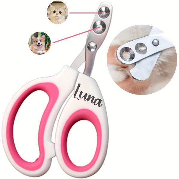 product-fancy-05805ebb-1828-400c-abf6-1175a1865be9 Custom Newly Upgraded Design Cat&Dog Nail Clipper Personalized Two Circular Cutting Holes of Different Size(2mm&4mm)-Avoid Over Cutting Pet Nail Clippers -Professional Paw Trimmer Set for Pet