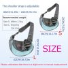 Custom Embroidered Pet Outing Shoulder Bag, Mesh Breathable Adjustable Shoulder Strap Cat and Dog Portable Carrier, Available in 5 Colors and 2 Sizes, Outdoor Pet Walking Bag, Cat and Dog Personal Carry Storage Bag, a Practical and Thoughtful Gift