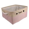 Custom Pet Storage Basket with Personalized Message, Multifunctional And Snack Organizer for Cats And Dogs, Pet Supplies And Clothing Storage, Without Battery