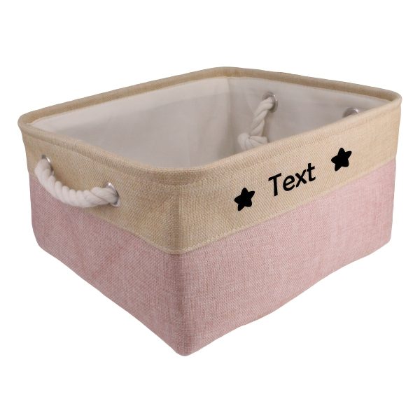 Custom Pet Storage Basket with Personalized Message, Multifunctional And Snack Organizer for Cats And Dogs, Pet Supplies And Clothing Storage, Without Battery