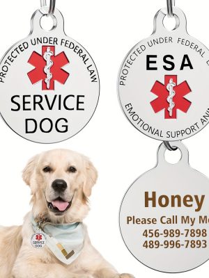 Personalized Custom Dog Ornament >>> Name ID Customizable