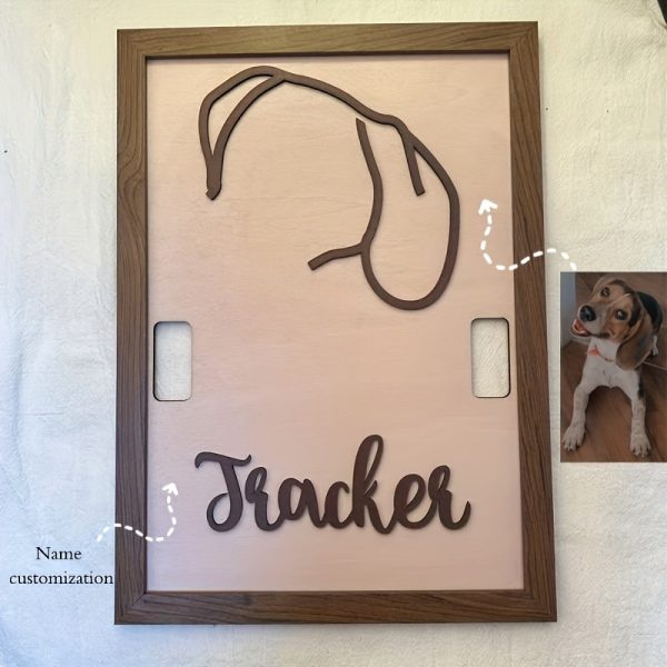 Custom Pet Memorial Frame - Handcrafted Wooden Silhouette Keepsake with Personalized Name And Date, No Power Required, Pet Owner'S Bereavement Remembrance, Anniversary Gift, Pet Memory Souvenir