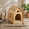 product-fancy-117beadf-14b9-4eeb-bb61-005c2967e775 Custom Engraved Pet Name Modular Assembled Wooden Indoor Cat House, Personalized Fish Cutout & Window Cozy Shelter, Rustic, Spacious Private Nest for Furry Friends, Unique Gift to Build Warm Exclusive Space for Beloved Cats