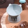 Customized Cute Cat And Dog Bowls, Personalized Plastic Dopamine-Colored Pet Bowls, Water Bowls for Pets, Slanted Pet Bowls for Neck Protection, a Great Gift for Pets