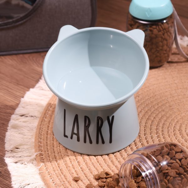 Customized Cute Cat And Dog Bowls, Personalized Plastic Dopamine-Colored Pet Bowls, Water Bowls for Pets, Slanted Pet Bowls for Neck Protection, a Great Gift for Pets