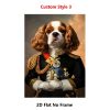 1pc Custom Pet Portrait from Photo - Personalized Royal Style Suitable for Cat & Dog Memorial Canvas Print, Upload Your Own Picture for Home Decor, Birthday Gift, Pet Photo Gift for Dog Cat Owners