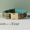 product-fancy-16fd5ca1-c92f-4e4f-8419-cf10b65ade60 XINXIPETS Customized Plaid Dog Collar - Adjustable Metal Buckle, Personalized Name & Phone Engraving, Durable Polyester, Multi-Color Options for All Dog Sizes, Anti-Loss Safety Design, Dog Collar Personalized, Goldtoned Metal