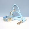 product-fancy-1ac365cd-f77d-47d4-8f35-41d79de9a3c4 Customizable Soft and Comfortable Velvet Pet Dog Collar with High-Tensile Zinc Alloy Hook Buckle, Hand-Woven Round Rope Waste Bag Set. Free Laser Engraving of Pet Dog's Name and Owner's Phone Number. Dog Birthday Gift, Wedding Gift, Christmas Gift