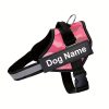 product-fancy-1de0457f-9ffb-41d6-b080-207234de3015 Customizable Reflective Dog Harness - Anti-Escape, Adjustable Pet Chest Vest with Personalized Name & Phone Number Patch, Durable Polyester, Striped Design, Hand-Wash Only, Harness for Dogs