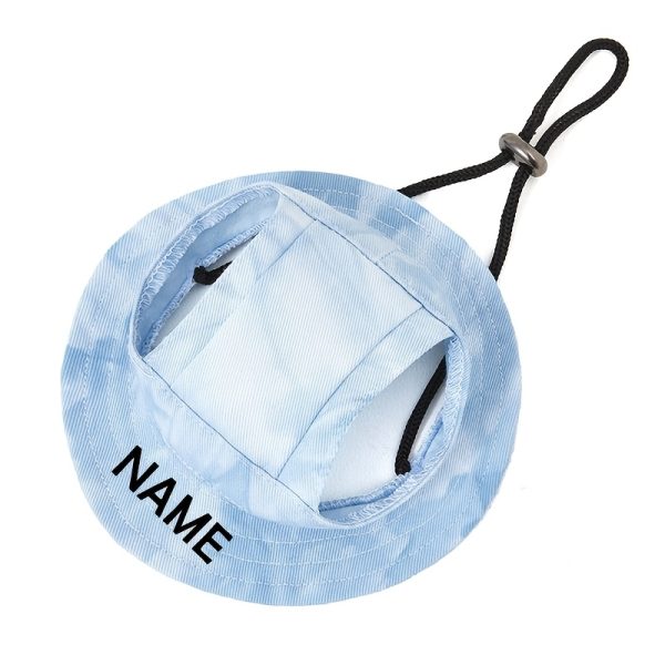 [Customized]Personalized Pet Bucket Hat Custom Name Font Pet Sun Cap for Dogs Cats Outdoor Adjustable Pet Hat Cute Puppy Kitty Fashion Additions