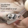 product-fancy-20e90297-176e-4831-ab99-53424b26e105 Custom Newly Upgraded Design Cat&Dog Nail Clipper Personalized Two Circular Cutting Holes of Different Size(2mm&4mm)-Avoid Over Cutting Pet Nail Clippers -Professional Paw Trimmer Set for Pet