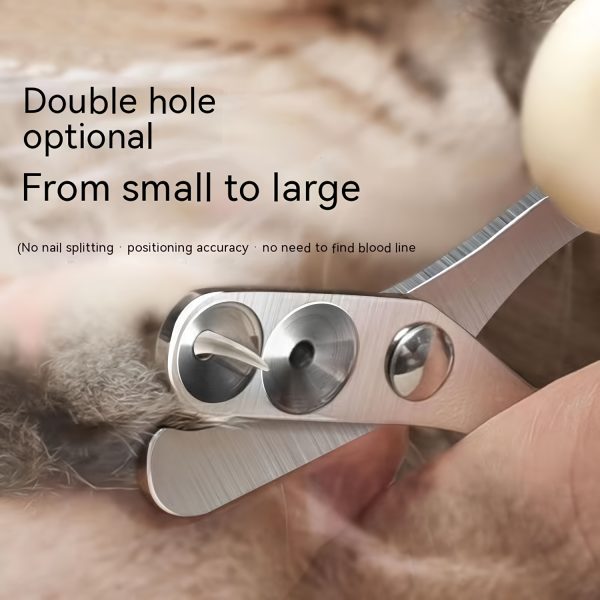 product-fancy-20e90297-176e-4831-ab99-53424b26e105 Custom Newly Upgraded Design Cat&Dog Nail Clipper Personalized Two Circular Cutting Holes of Different Size(2mm&4mm)-Avoid Over Cutting Pet Nail Clippers -Professional Paw Trimmer Set for Pet