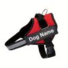 product-fancy-2524cabe-ccfd-40ff-a2b4-2f329ae023d6 Customizable Reflective Dog Harness - Anti-Escape, Adjustable Pet Chest Vest with Personalized Name & Phone Number Patch, Durable Polyester, Striped Design, Hand-Wash Only, Harness for Dogs
