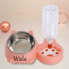 [Pet Rice Bowl] (Customized) Personalized, 1pc, Pet Rice Bowl, Cat Bowl, Dog Basin, Anti-Knock, Oblique Neck Protection, Automatic Drinking Water, Suitable for Other Small And Medium-Sized Pets Such As Cats And Dogs, Without Battery