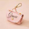 Personalized Dog Poop Bag Holder, Custom Name Dog Waste Bag Holder, Leather Poop Bag Dispenser, Engraved Dog Poop Bag, Custom Dog Mom Gifts
