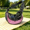 Custom Embroidered Pet Outing Shoulder Bag, Mesh Breathable Adjustable Shoulder Strap Cat and Dog Portable Carrier, Available in 5 Colors and 2 Sizes, Outdoor Pet Walking Bag, Cat and Dog Personal Carry Storage Bag, a Practical and Thoughtful Gift