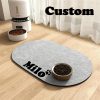 Personalized Custom Dog and Cat Food Mats, Customizable with Your Pet's Name, Non-slip and Leak-proof, Suitable for Food and Water Dog Mats, Custom Cat Floor Mats, Pet Placemats, an Ideal Gift for Pet Owners
