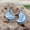 [Custom Edition] ENGRAVNOVE Exclusive Custom Double-Sided Deep-Engraved Small Dog Accessory Pet Tag, Dog Name Tag, Cat Name Tag, with the Design Theme "A Small Boat on the Lake Drifting with the Wind, Ripples Hidden in Autumn". Stainless Steel Cat