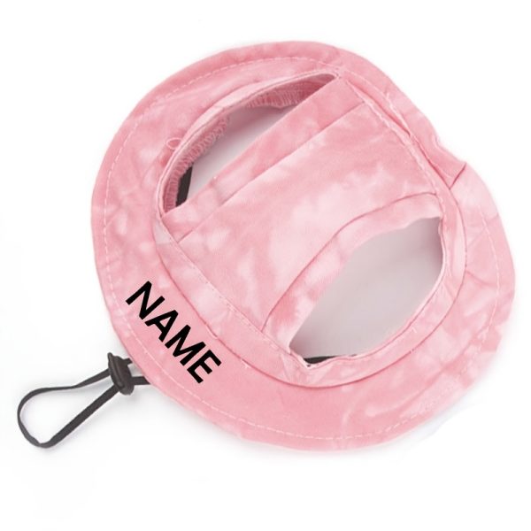 [Customized]Personalized Pet Bucket Hat Custom Name Font Pet Sun Cap for Dogs Cats Outdoor Adjustable Pet Hat Cute Puppy Kitty Fashion Additions