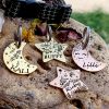 [Custom Edition] ENGRAVNOVE Exclusive Custom Double-Sided Deep-Engraved Small Dog Accessory Pet Tag, Dog Name Tag, Cat Name Tag, with the Design Theme "A Small Boat on the Lake Drifting with the Wind, Ripples Hidden in Autumn". Stainless Steel Cat