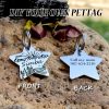 [Custom Edition] ENGRAVNOVE Exclusive Custom Double-Sided Deep-Engraved Small Dog Accessory Pet Tag, Dog Name Tag, Cat Name Tag, with the Design Theme "A Small Boat on the Lake Drifting with the Wind, Ripples Hidden in Autumn". Stainless Steel Cat