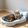 product-fancy-4c8447bf-f071-4268-b43b-7281a8042192 Pet Cat Bed, 1pc (Cat Bed And Cushion And Mesh) Customizable Your Pet'S Exclusive Small Nest, Suitable for Bedside Placement for Small Dogs And Cats, All-Season Fashion Universal Pet Bed, Multi-Scene Placement Comfortable Rebound