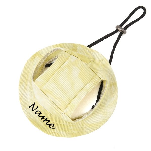 [Customized]Personalized Pet Bucket Hat Custom Name Font Pet Sun Cap for Dogs Cats Outdoor Adjustable Pet Hat Cute Puppy Kitty Fashion Additions